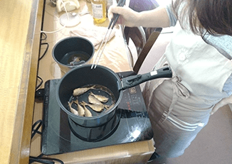 調理中の様子